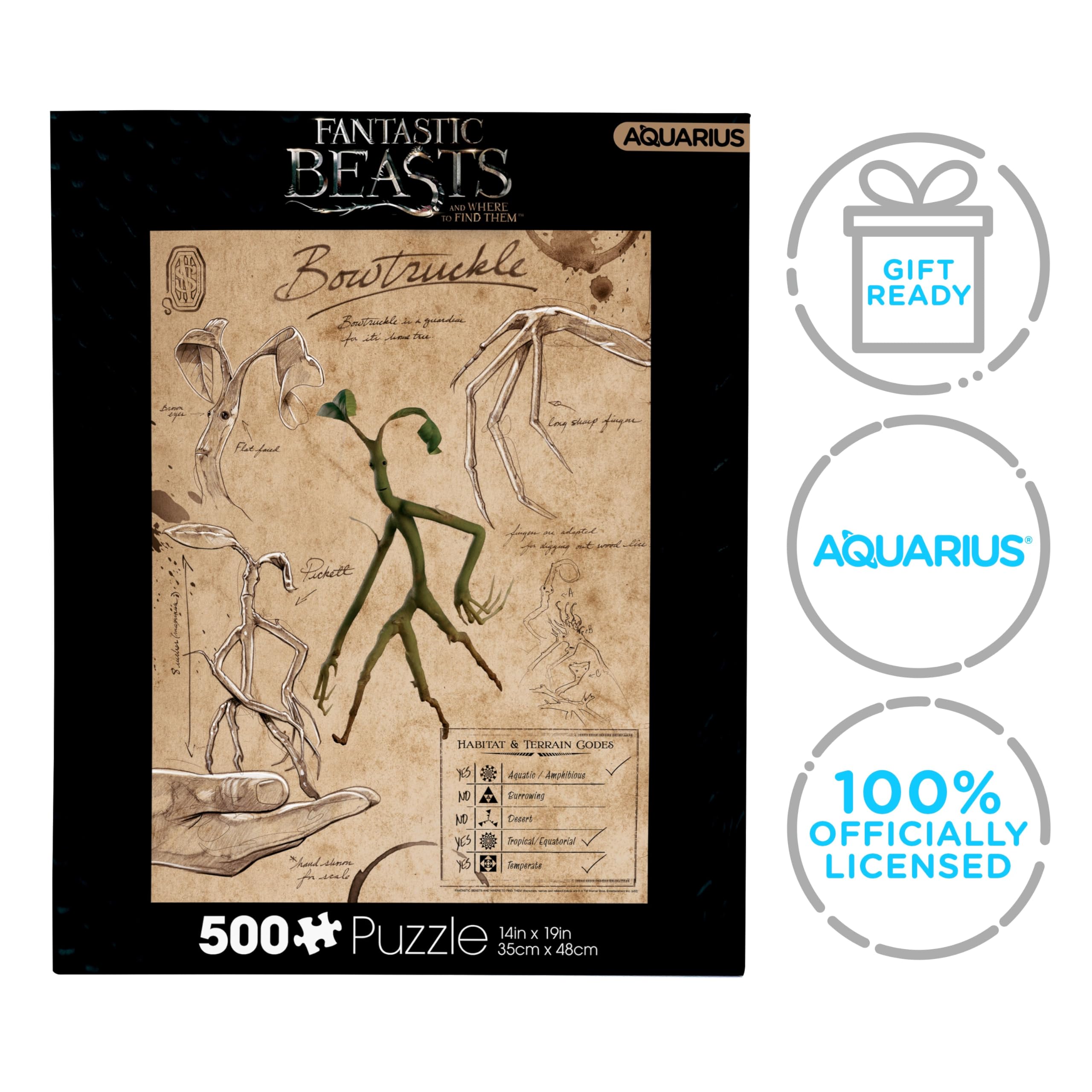 AQUARIUS Fantastic Beasts Bowtruckle (500 Piece Jigsaw Puzzle) - Glare Free - Precision Fit - Officially Licensed Fantastic Beasts Merchandise & Collectibles - 14x19 Inches - Image 7