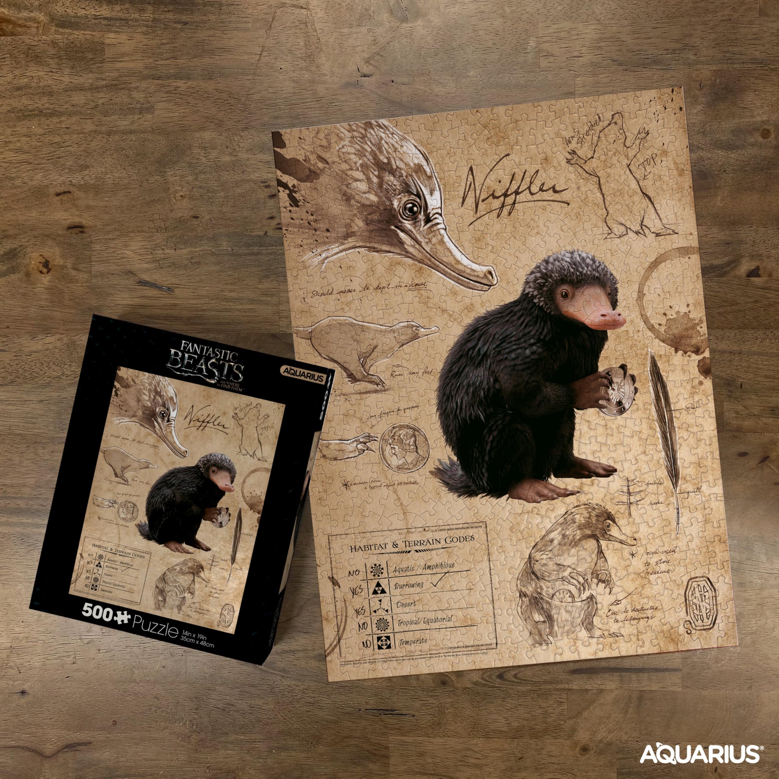 Aquarius Fantastic Beasts Niffler (500 Piece Jigsaw Puzzle) - Glare Free - Precision Fit - Officially Licensed Fantastic Beasts Merchandise & Collectibles - 14x19 Inches - Image 3