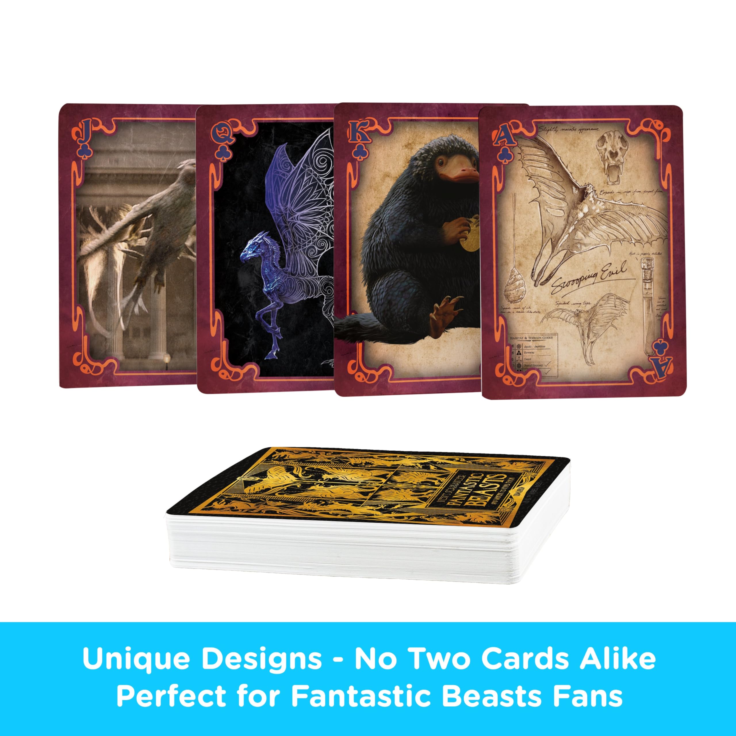 AQUARIUS Fantastic Beasts Playing Cards - Fantastic Beasts Themed Deck of Cards for Your Favorite Card Games - Officially Licensed Fantastic Beasts Merchandise & Collectibles - Image 3
