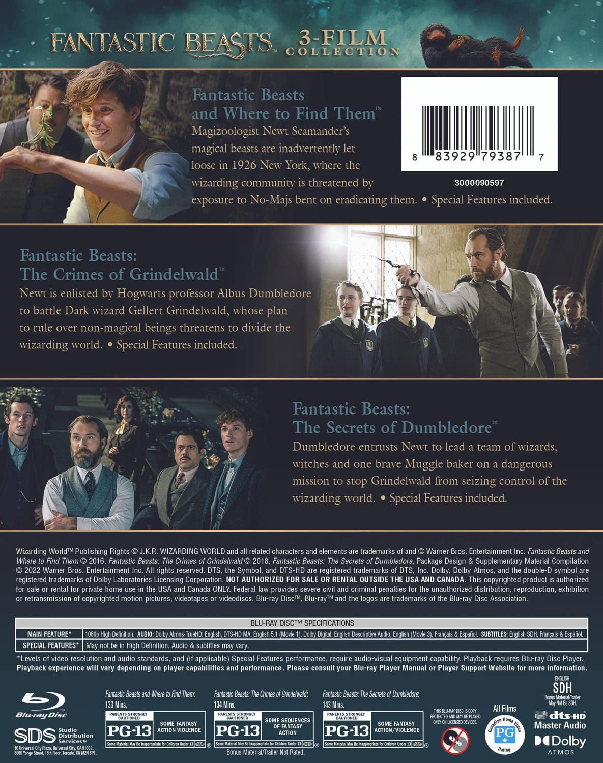Fantastic Beasts 3-Film Collection (Blu-ray) - Image 3