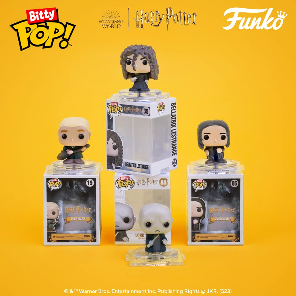 Funko Bitty POP! HP - Voldemort, 4-Pack - Lord Voldemort, Draco Malfoy (Quidditch), Bellatrix Lestrange and A Surprise Mystery Mini Figure - 0.9 Inch (2.2 Cm) - Harry Potter Collectable - Gift Idea - Image 23