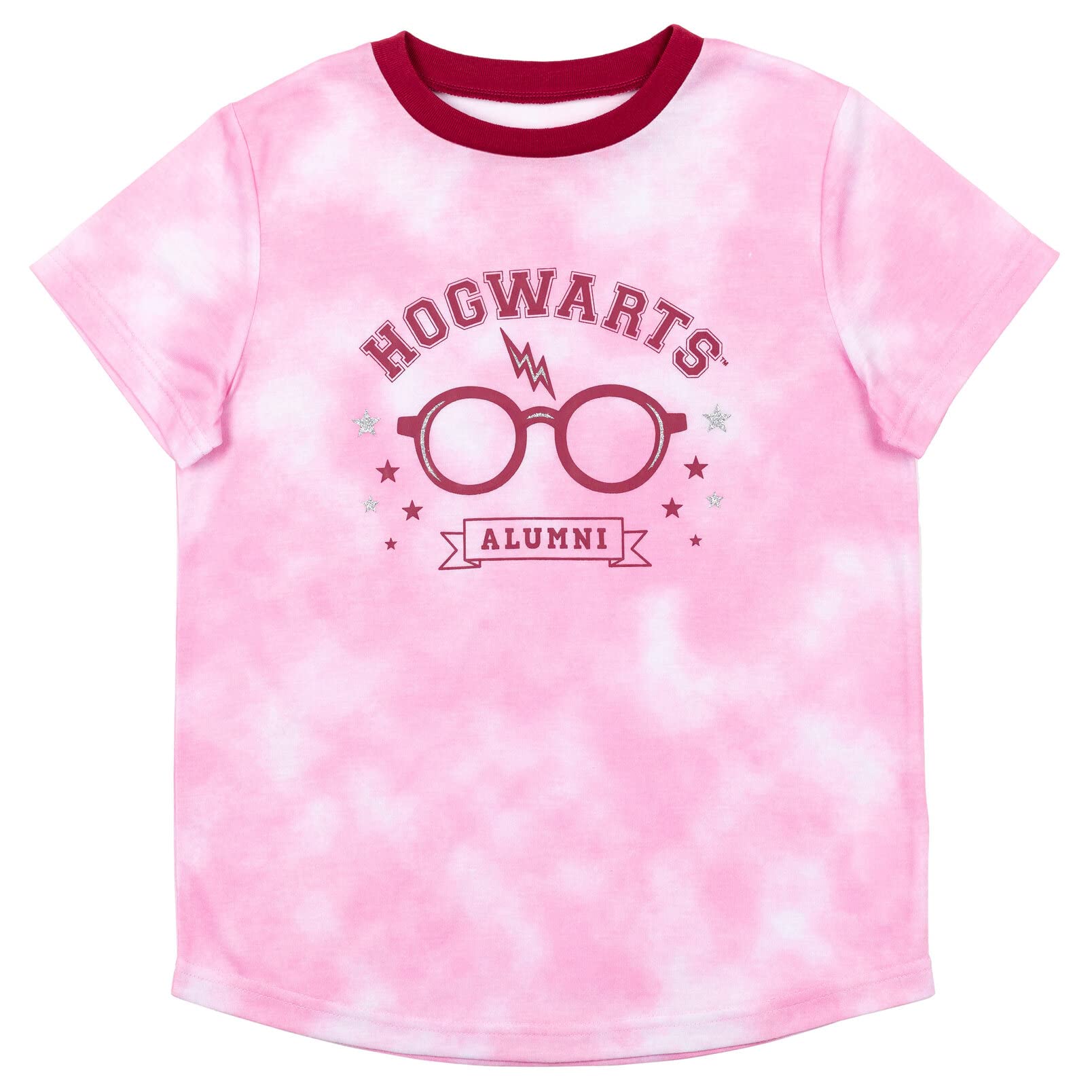 Harry Potter Gryffindor Hufflepuff Ravenclaw Slytherin Girls Pajama Shirt and Shorts Sleep Set Little Kid to Big Kid - Image 3
