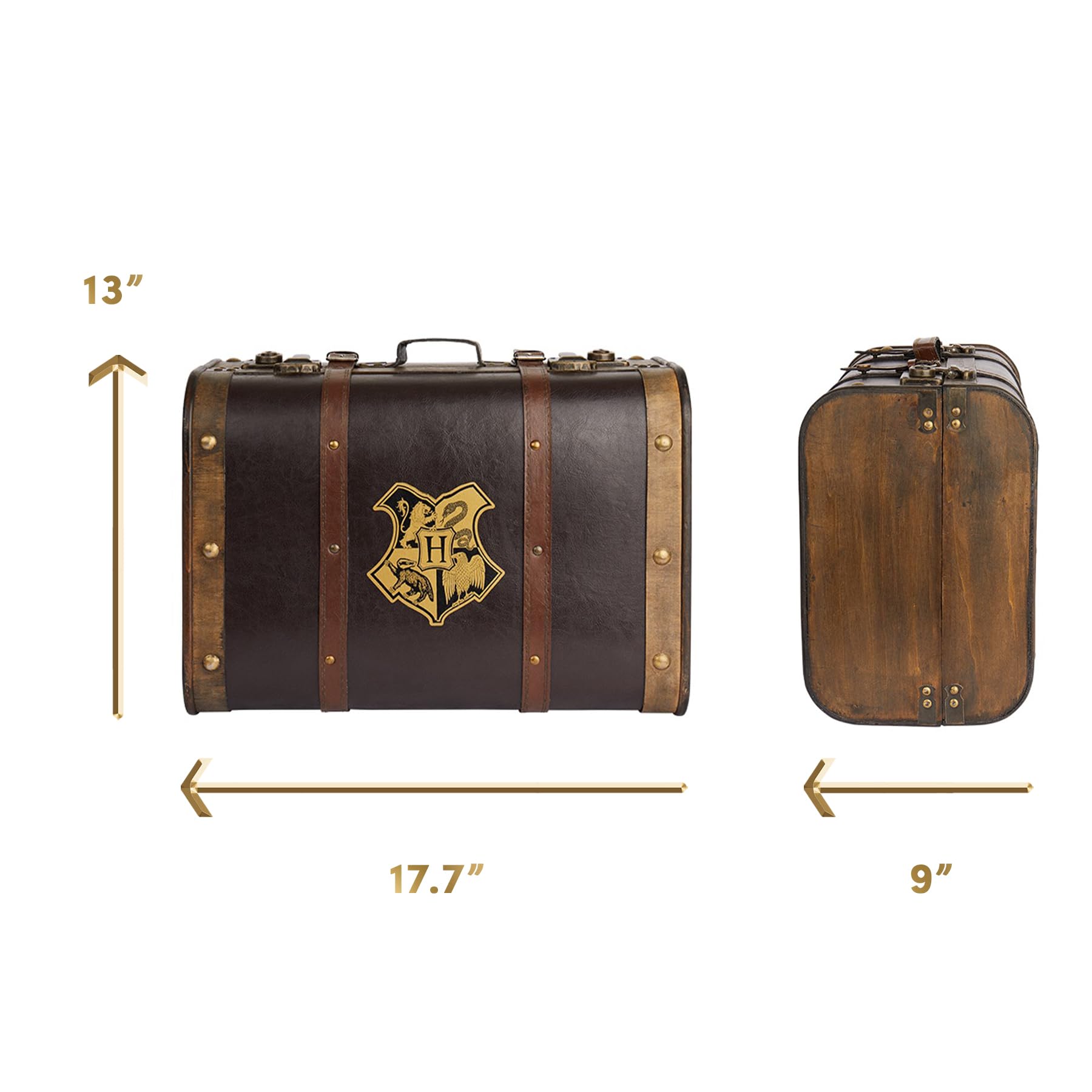 Harry Potter Hogwarts School Trunk - Collectible Storage Chest with Hogwarts Crest - 17.5" Decorative Keepsake Box for Fans - Not for Travel Use - Image 4