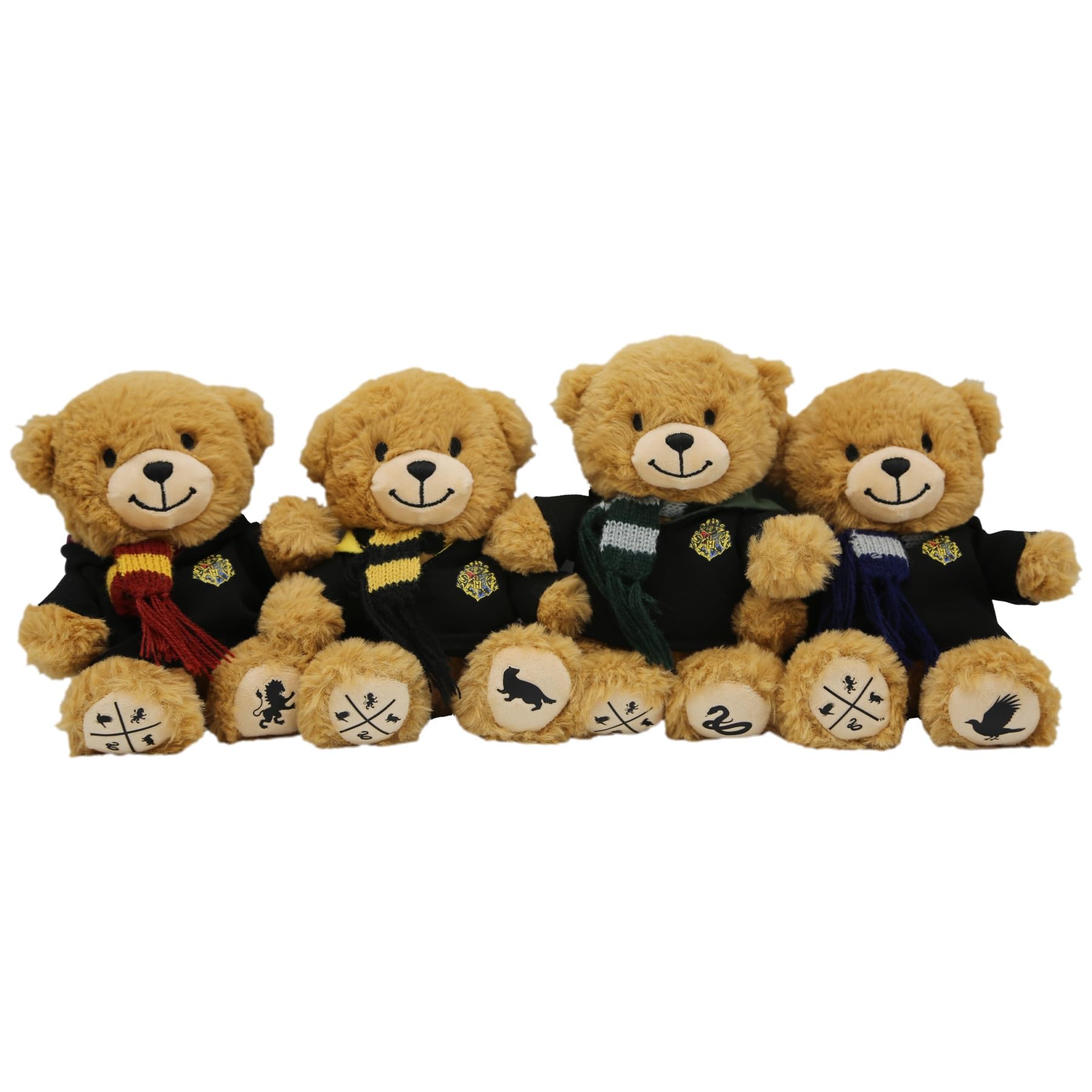Harry Potter Hufflepuff Bear Plush Toy - Hogwarts Mini Teddy with Robe & Scarf - Soft Collectible Stuffed Animal with House Mascot & Crest - Wizarding World Gift for Kids & Fans - Image 4