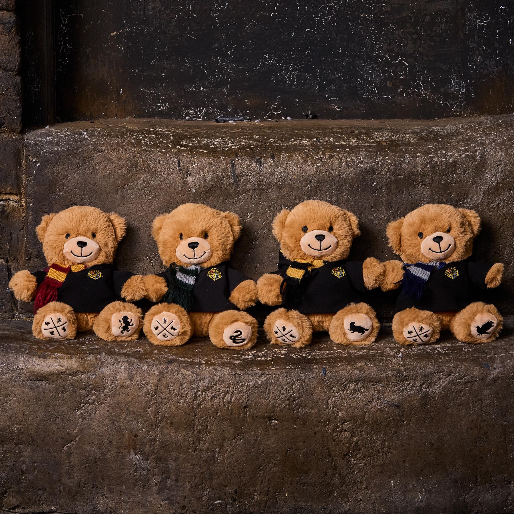 Harry Potter Hufflepuff Bear Plush Toy - Hogwarts Mini Teddy with Robe & Scarf - Soft Collectible Stuffed Animal with House Mascot & Crest - Wizarding World Gift for Kids & Fans - Image 5