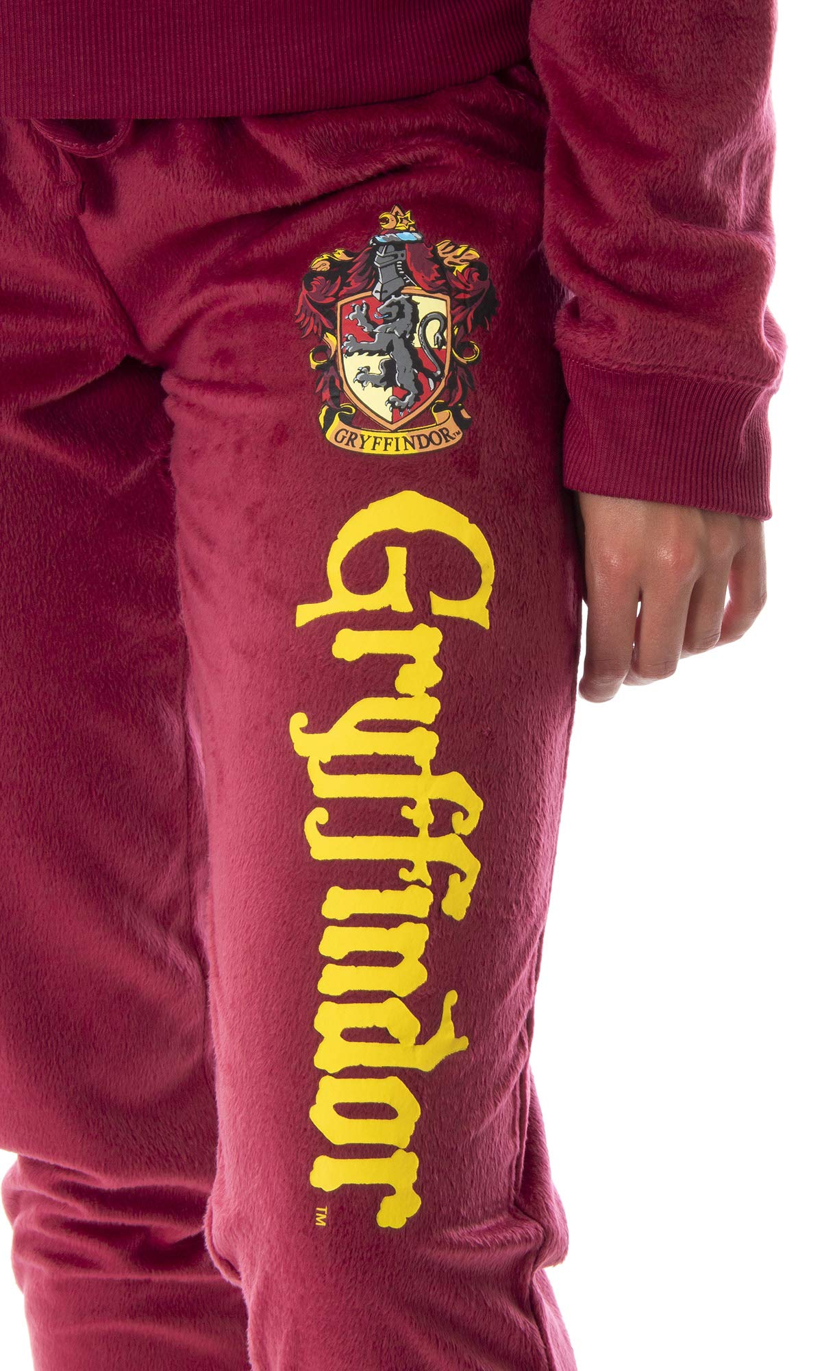 Harry Potter Juniors' Hogwart Castle House Crest Fleece Jogger Pajama Set - All 4 Houses Available - Image 3