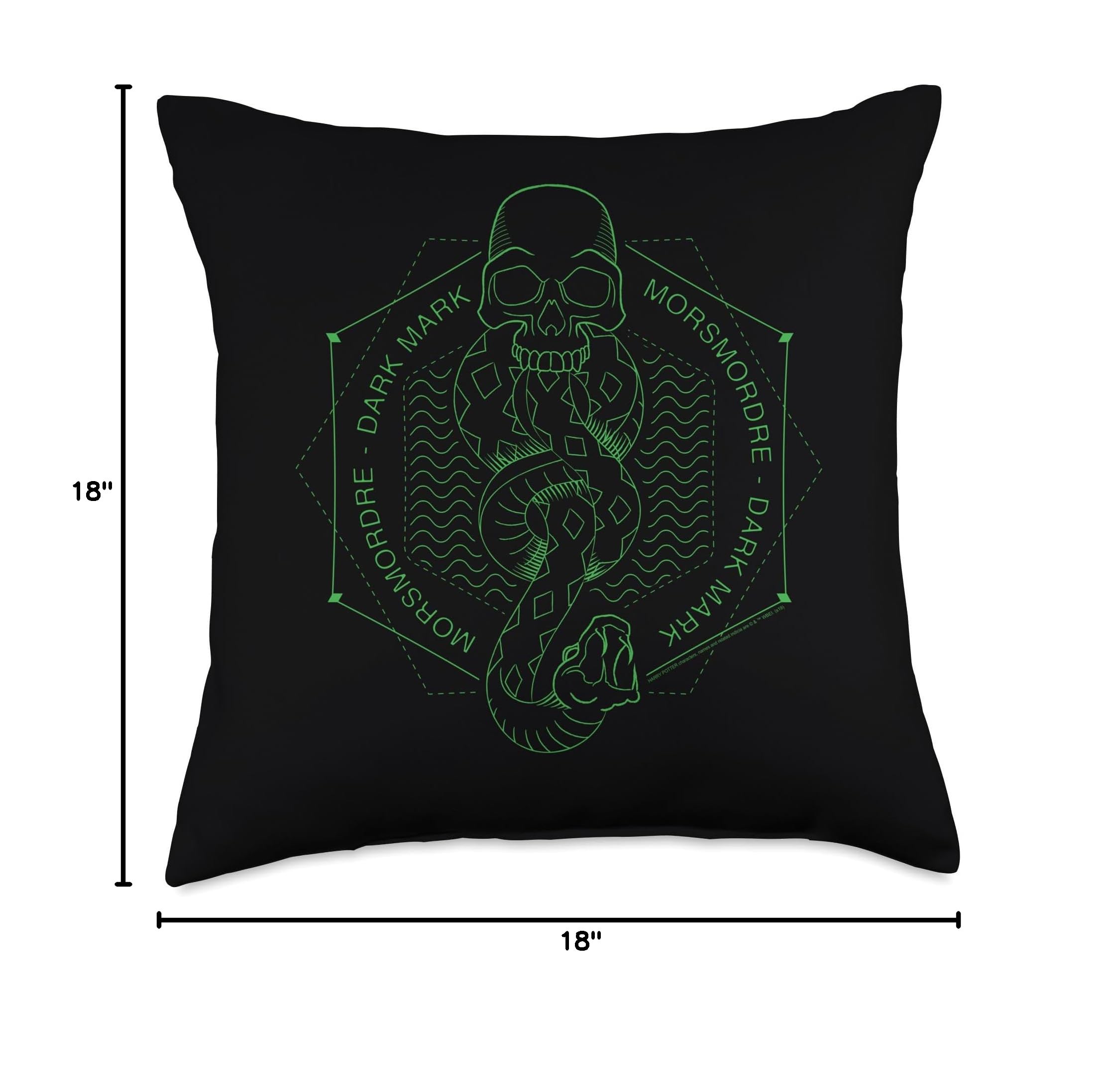 Harry Potter Morsmordre Dark Mark Throw Pillow - Image 4