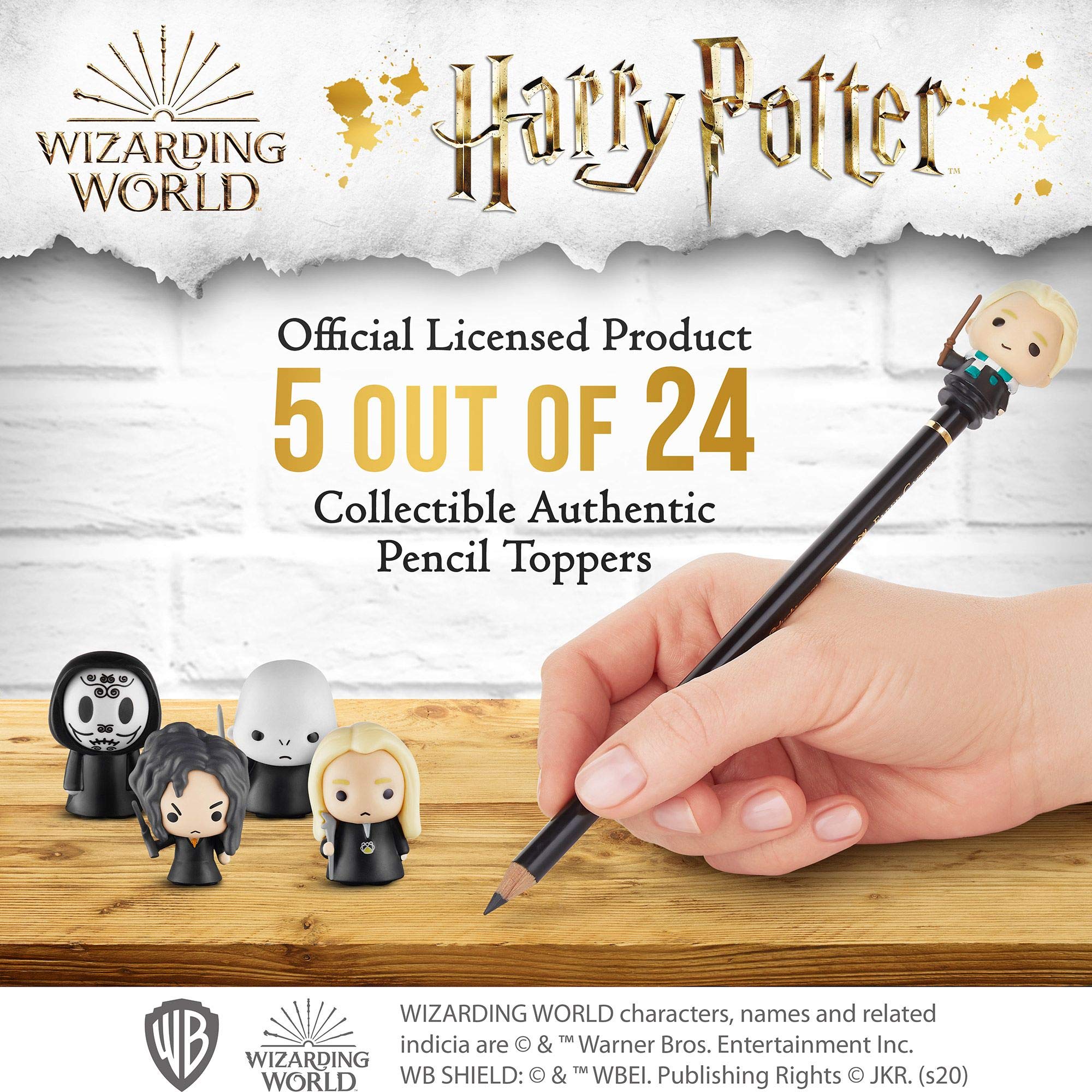 Harry Potter Pencil Toppers, Gifts, Toys, Collectibles – Set of 5 Harry Potter Figures for Writing, Party Decor – Death Eater, Voldemort, Lucius Malfoy, Draco Malfoy, & More by PMI, 2.4 in., Soft PVC - Image 3