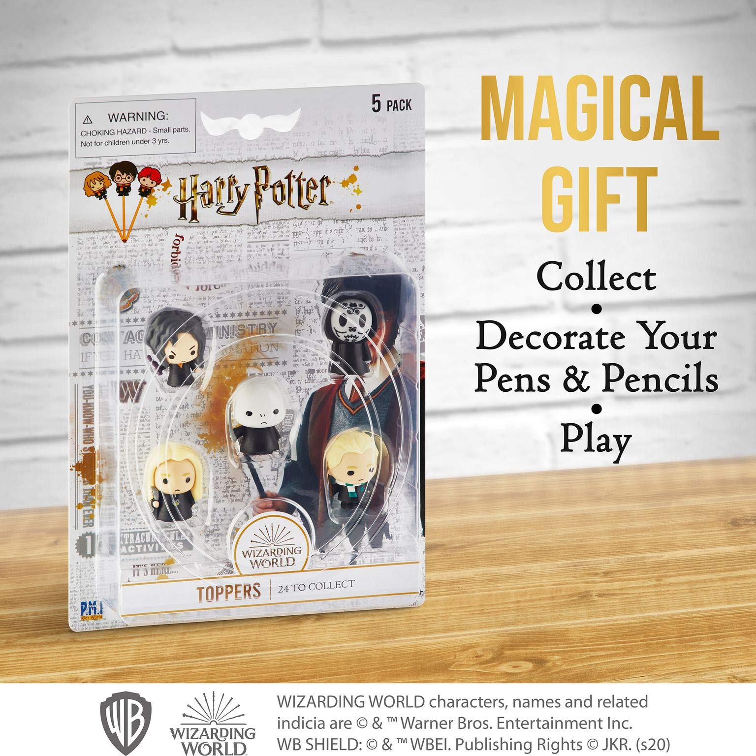 Harry Potter Pencil Toppers, Gifts, Toys, Collectibles – Set of 5 Harry Potter Figures for Writing, Party Decor – Death Eater, Voldemort, Lucius Malfoy, Draco Malfoy, & More by PMI, 2.4 in., Soft PVC - Image 4