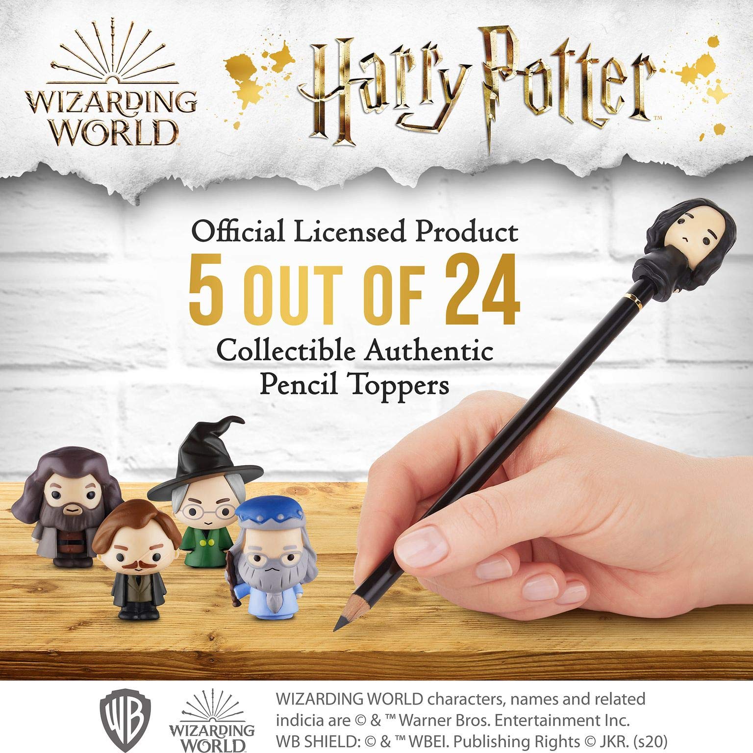 Harry Potter Pencil Toppers, Gifts, Toys, Collectibles – Set of 5 Harry Potter Figures for Writing, Party Decor – Remus Lupin, Rubeus Hagrid, Severus Snape, & More by PMI, 2.4 in., Soft PVC - Image 3