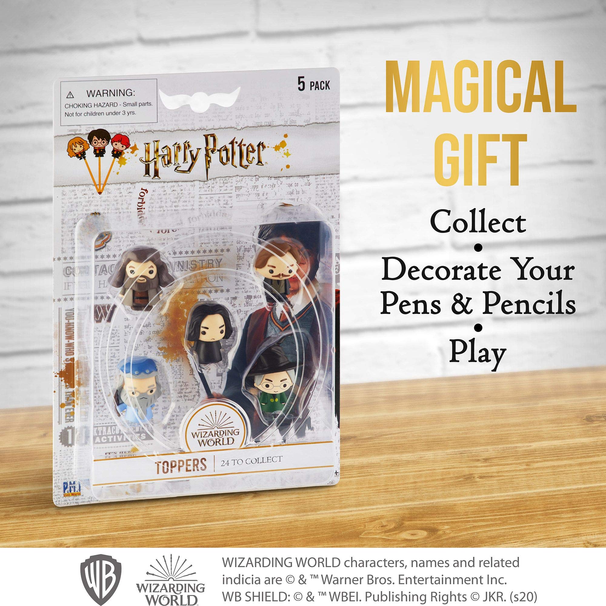 Harry Potter Pencil Toppers, Gifts, Toys, Collectibles – Set of 5 Harry Potter Figures for Writing, Party Decor – Remus Lupin, Rubeus Hagrid, Severus Snape, & More by PMI, 2.4 in., Soft PVC - Image 4