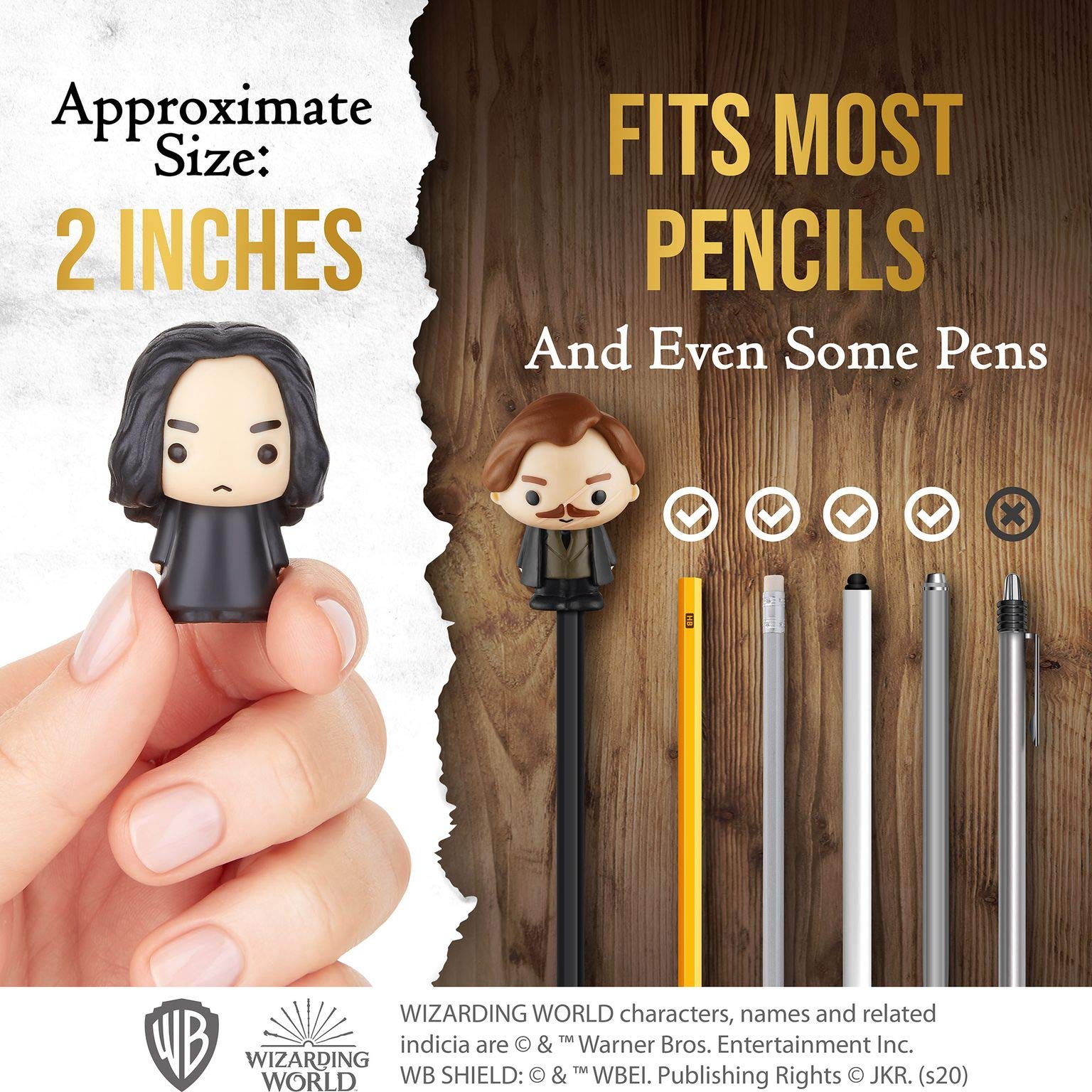 Harry Potter Pencil Toppers, Gifts, Toys, Collectibles – Set of 5 Harry Potter Figures for Writing, Party Decor – Remus Lupin, Rubeus Hagrid, Severus Snape, & More by PMI, 2.4 in., Soft PVC - Image 7