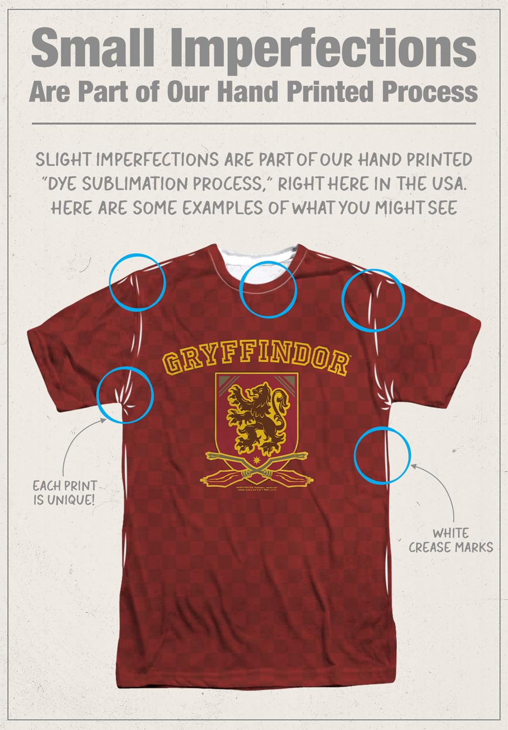 Harry Potter Potter Sweater Unisex Adult Sublimated Halloween Costume T Shirt (Front/Back) - Image 3