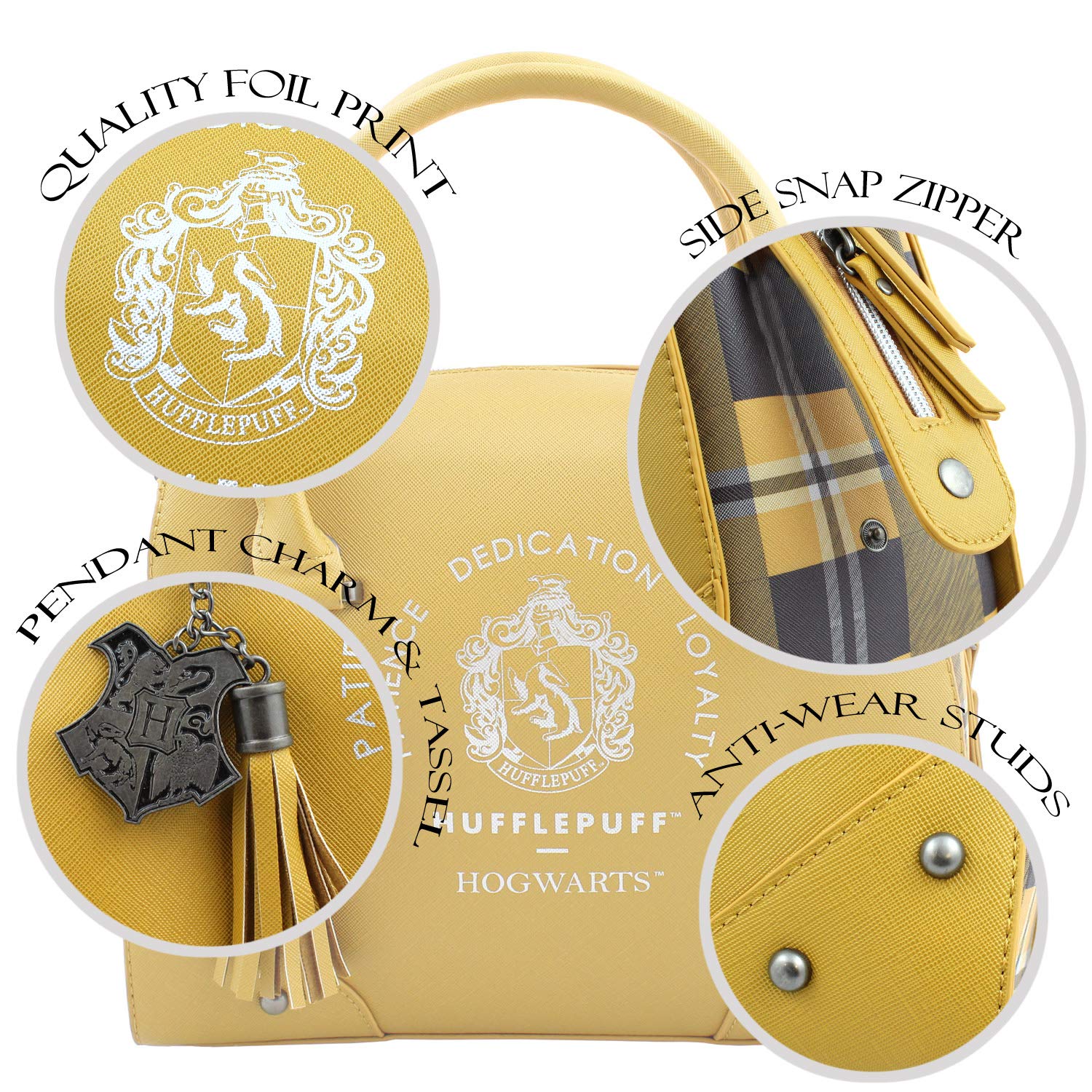 Harry Potter Purse Designer Handbag Hogwarts Houses Womens Top Handle Shoulder Satchel Bag - Image 5