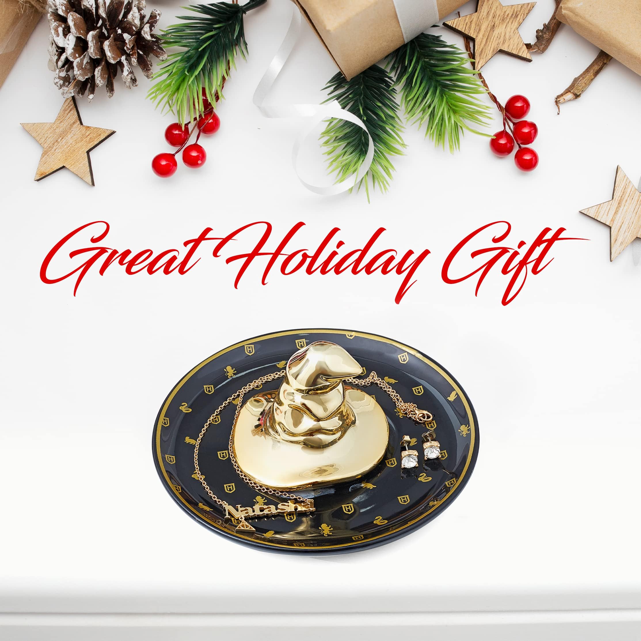 Harry Potter Sorting Hat Ceramic Trinket Tray - 3D Trinket Jewelry Holder, Bracelets Rings Earrings Storage Dish - Image 8