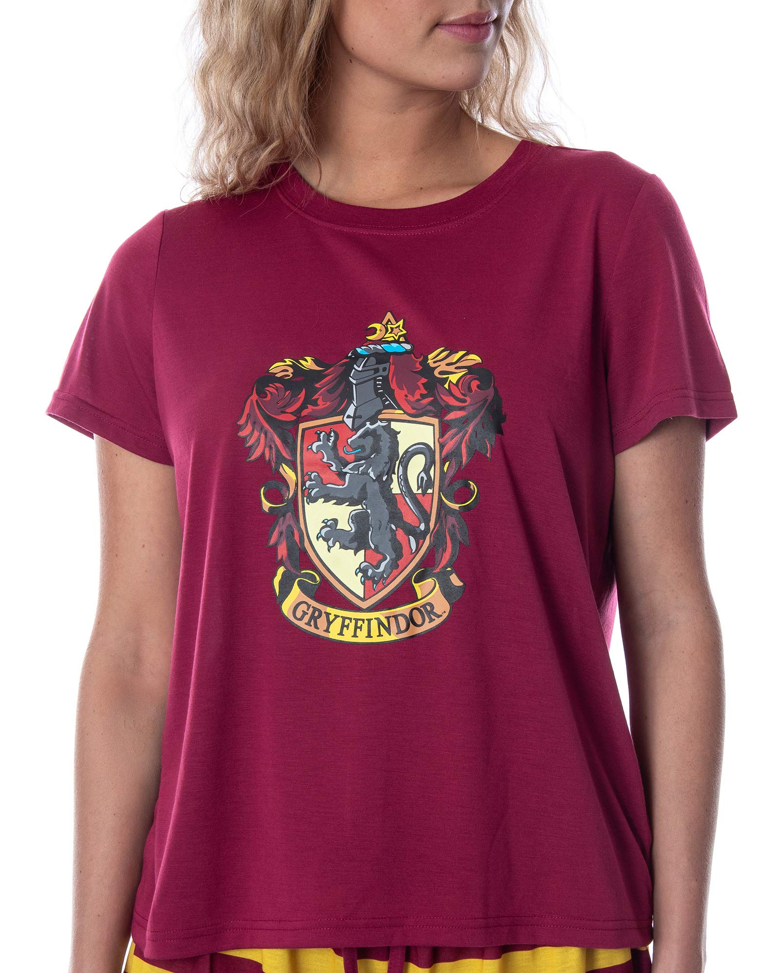 Harry Potter Women's Hogwarts Castle Shirt and Shorts Lounge Sleepwear Pajama Set - All 4 Houses Available - Image 4