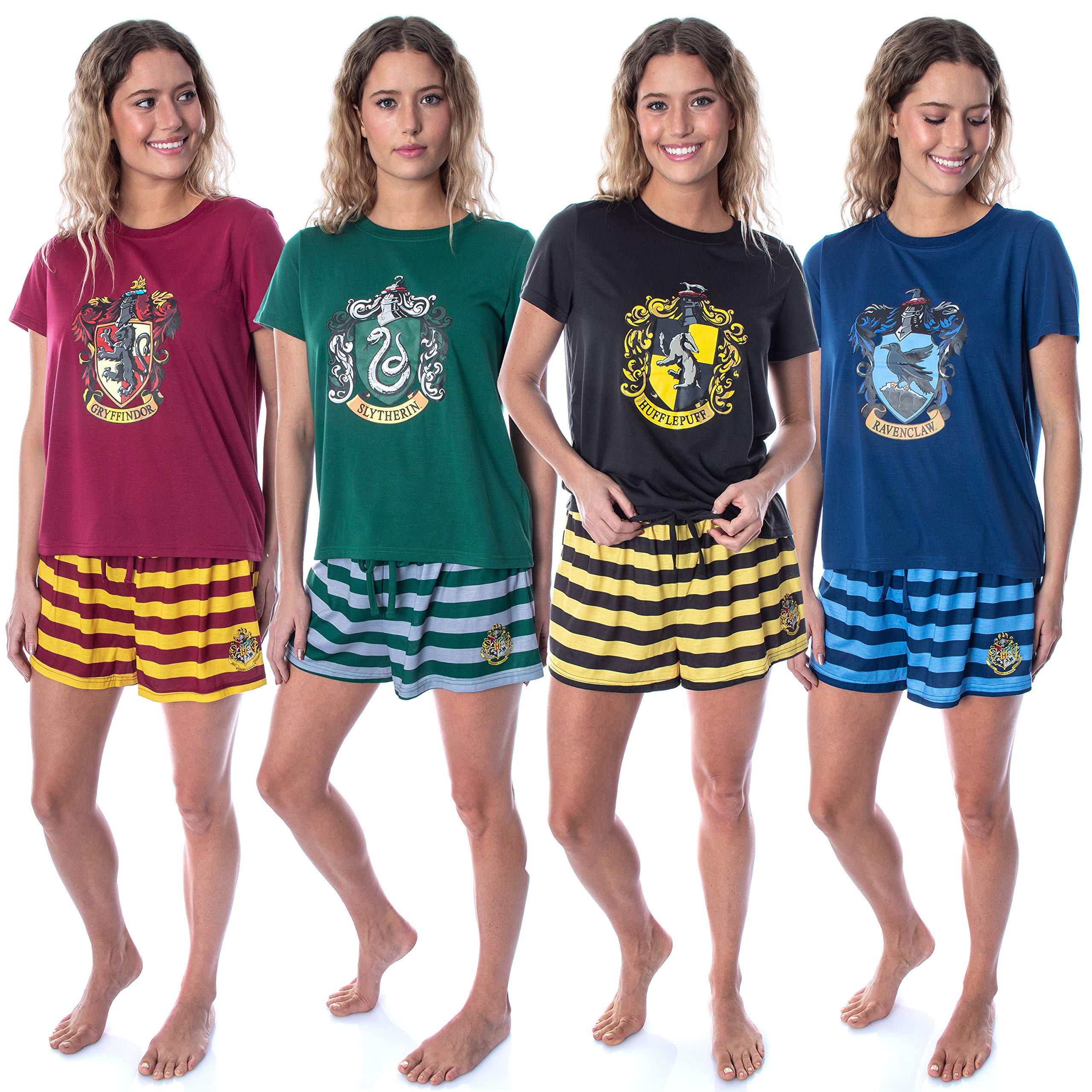 Harry Potter Women's Hogwarts Castle Shirt and Shorts Lounge Sleepwear Pajama Set - All 4 Houses Available - Image 6