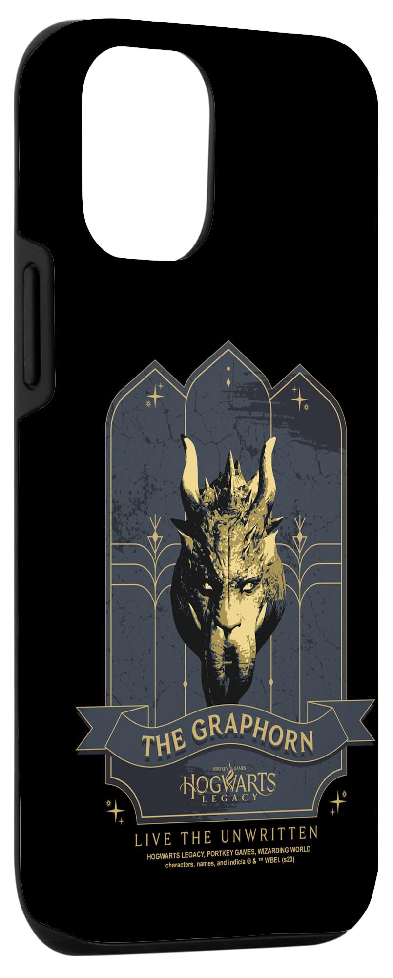 iPhone 14 Hogwarts Legacy The Graphorn Golden Logo V2 Case - Image 3
