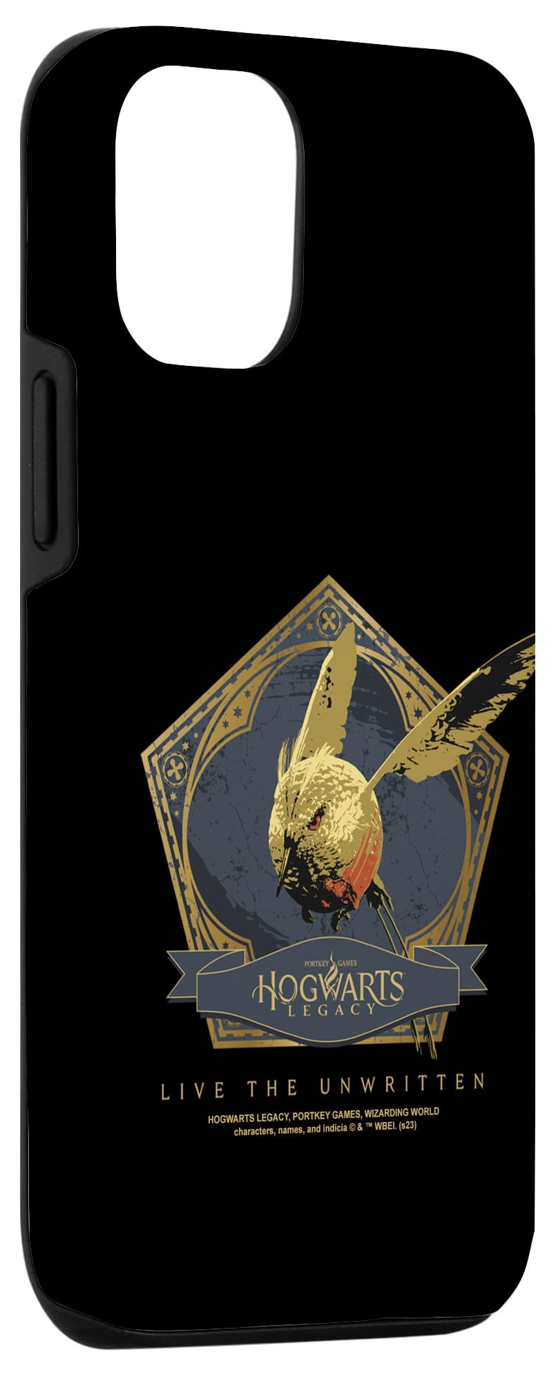 iPhone 15 Hogwarts Legacy Live The Unwritten Golden Snidget Logo V2 Case - Image 3