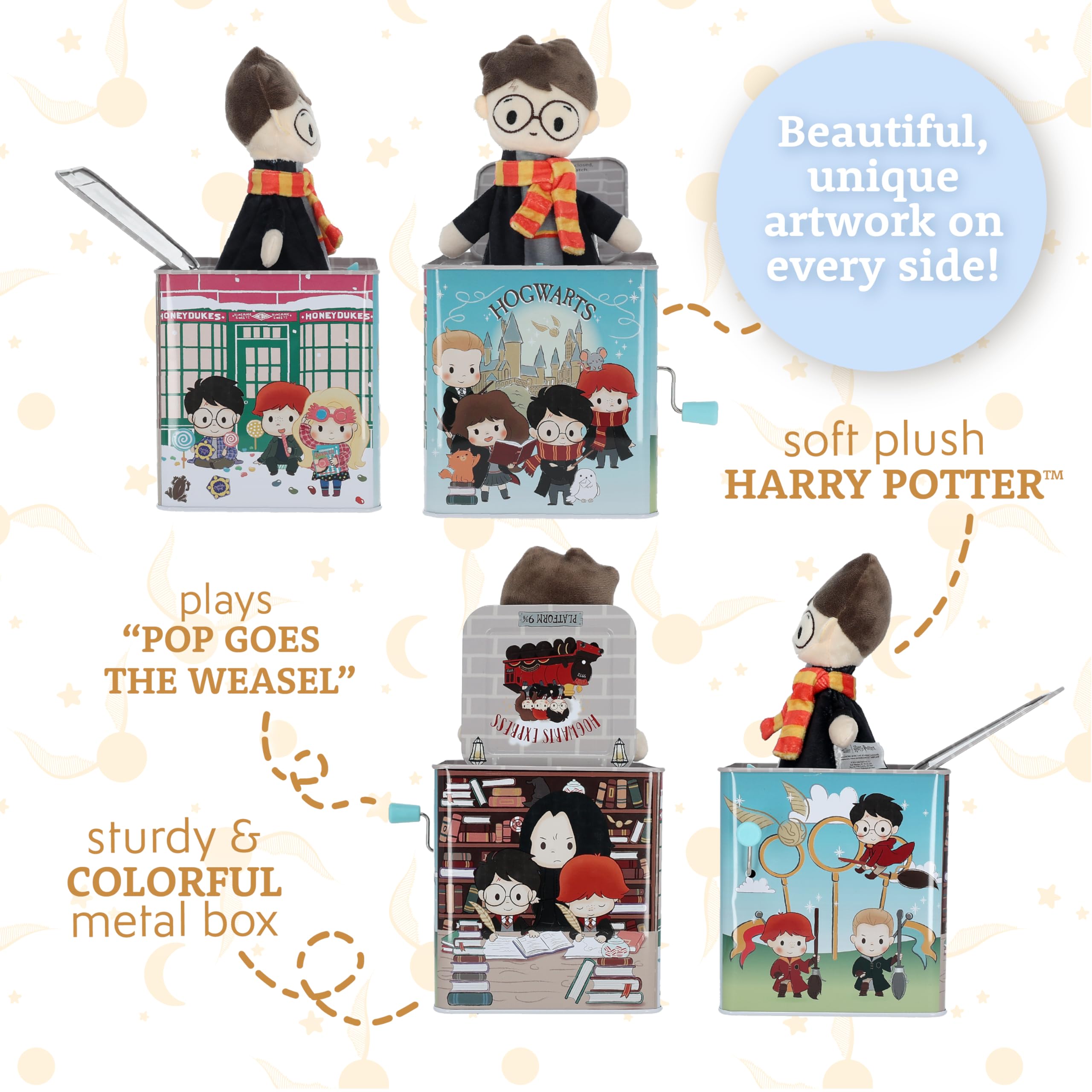 Kids Preferred Harry Potter Jack-in-The-Box - Musical Toy for Babies Multi,6.5" - Image 3