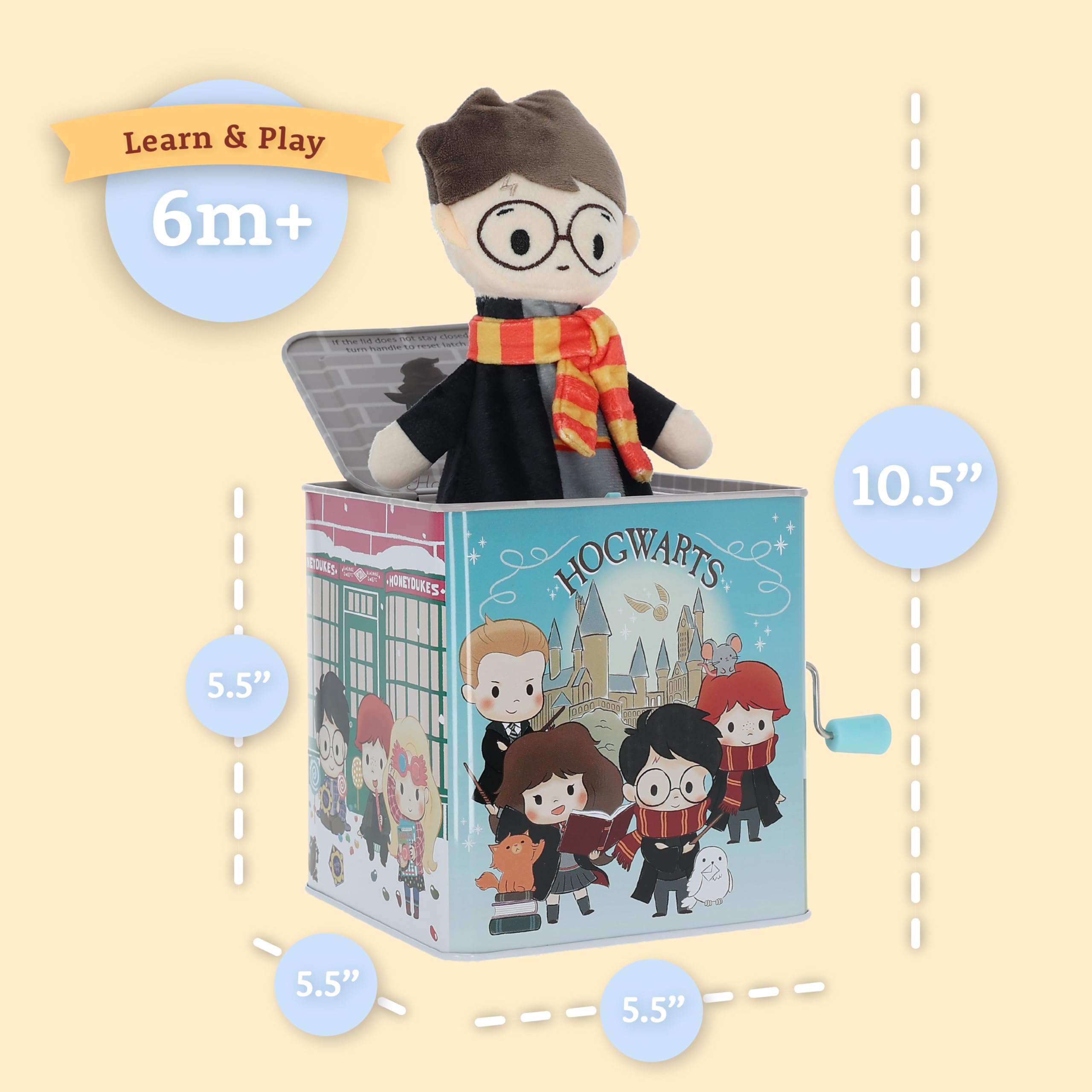Kids Preferred Harry Potter Jack-in-The-Box - Musical Toy for Babies Multi,6.5" - Image 5