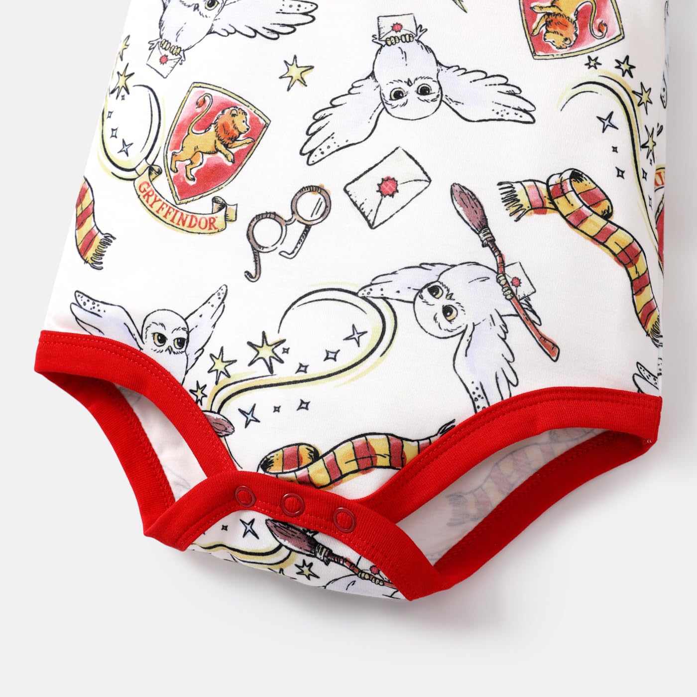 PATPAT Harry Potter Baby Clothes Hedwig Owl Print Short Sleeves Bodysuits for Infant 0-24M - Image 3
