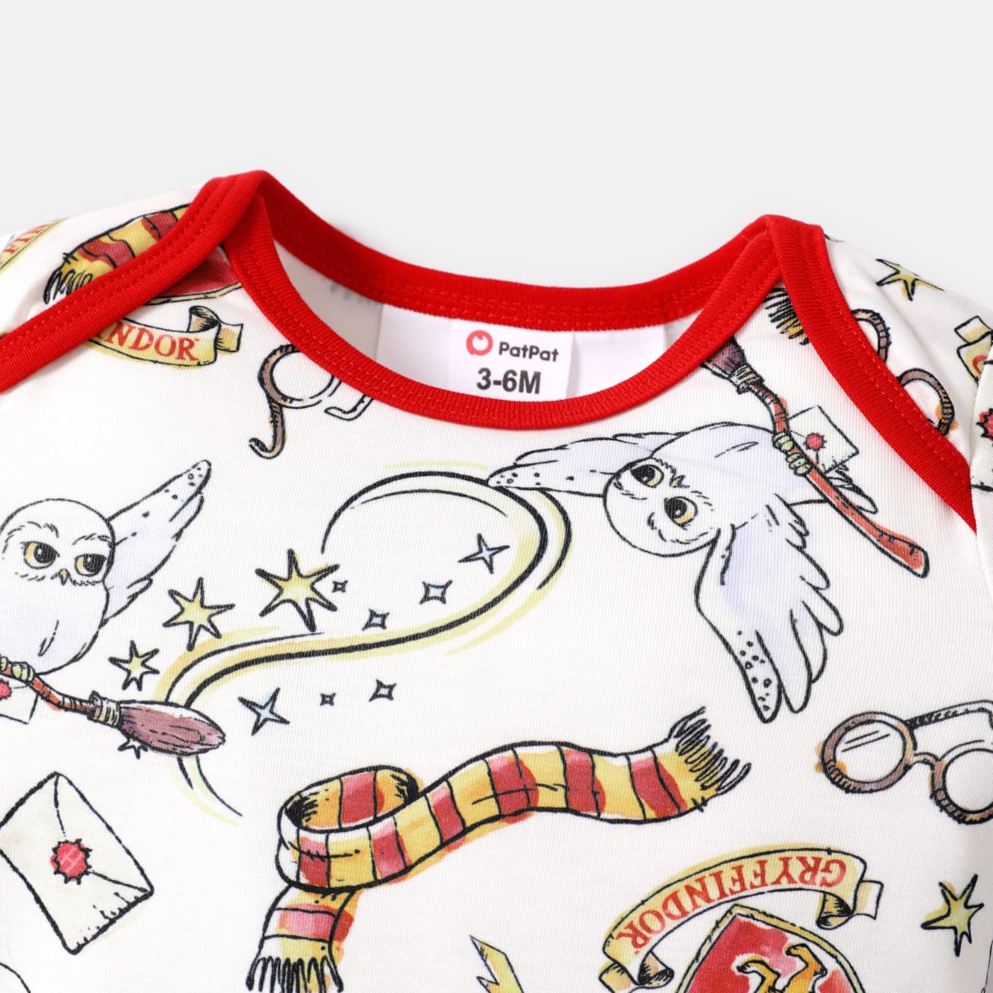 PATPAT Harry Potter Baby Clothes Hedwig Owl Print Short Sleeves Bodysuits for Infant 0-24M - Image 4