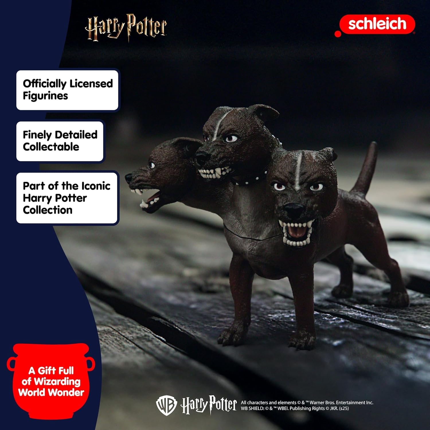 Schleich Harry Potter - 7" Fluffy Figurine - Cerberus the Three-Headed Dog from Harry Potter - Wizarding World Collectible Figures for Kids and Adults - Toys for Ages 6+ | 13990 - Image 6