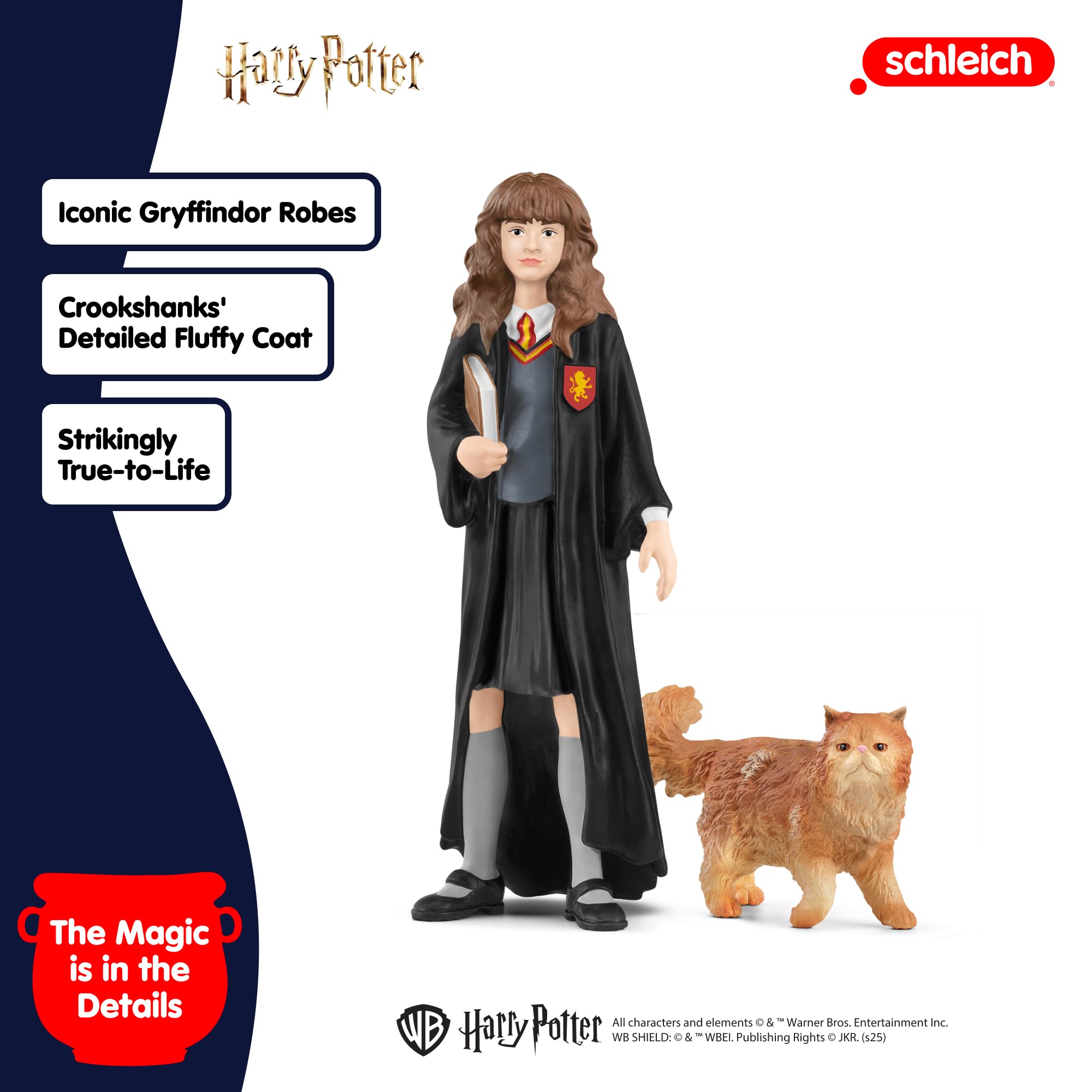Schleich Harry Potter - Hermonie and Crookshanks Cat Figurines - 2 PC Harry Potter Set - Wizarding World Collectible Figures for Kids and Adults - Toys for Ages 6+ | 42635 - Image 4