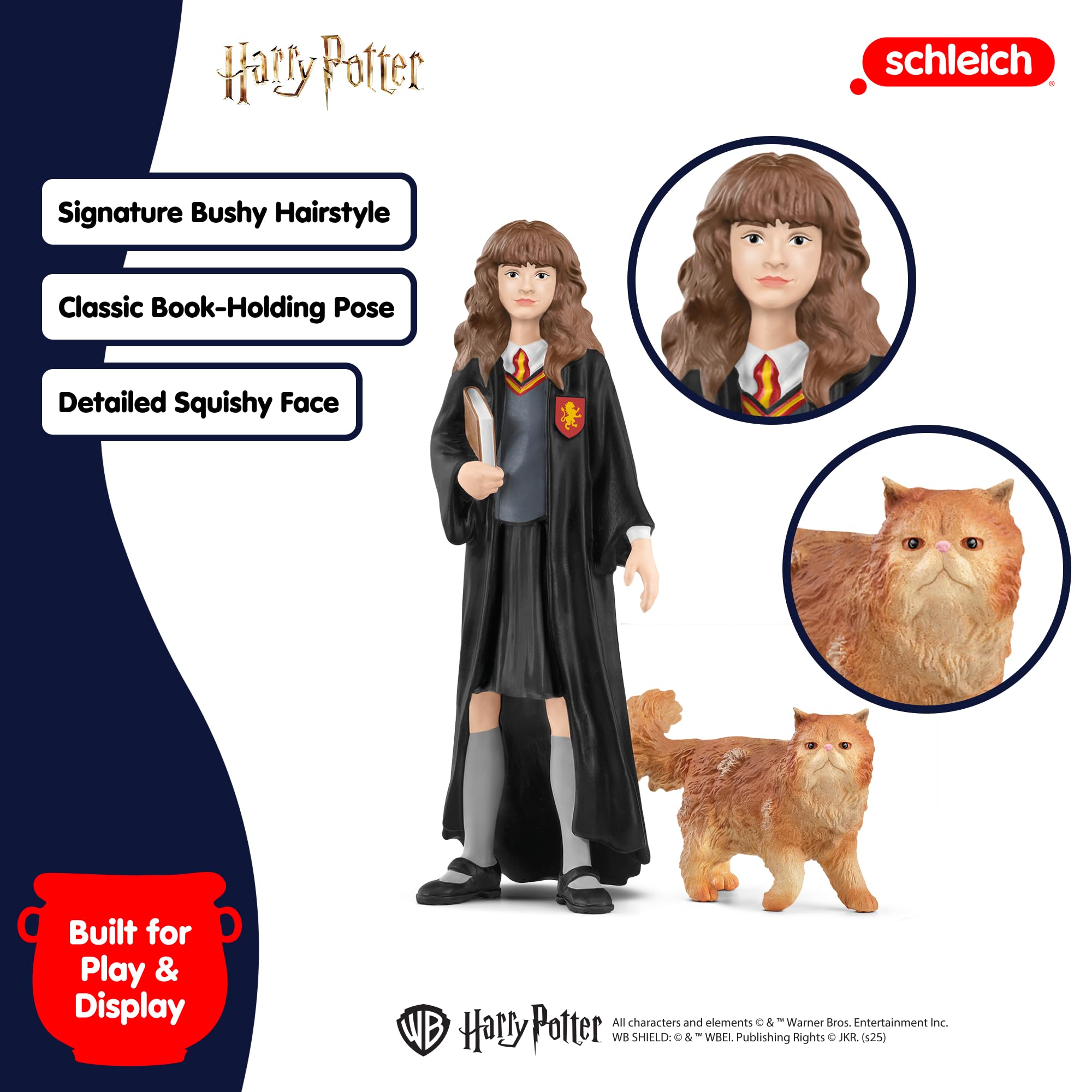 Schleich Harry Potter - Hermonie and Crookshanks Cat Figurines - 2 PC Harry Potter Set - Wizarding World Collectible Figures for Kids and Adults - Toys for Ages 6+ | 42635 - Image 5